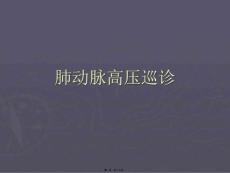 肺动脉高压巡诊