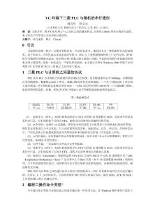 VC環境下三菱PLC與微機的串行通信