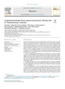congenital anomalies from a physics perspective. the key role of “manufacturing” volatility_2020_alex bois