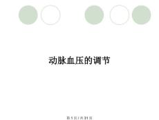 動(dòng)脈血壓的調(diào)節(jié)