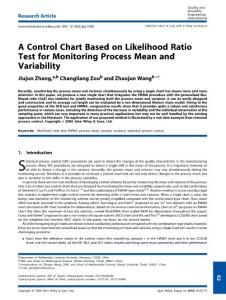 A Control Chart Based on Likelihood Ratio Test for Monitoring  Process Mean and Variability