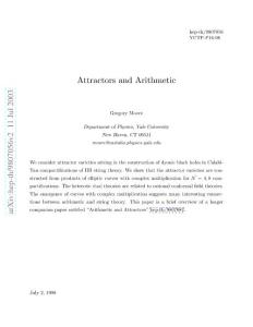 Attractors and arithmetic