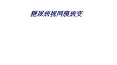 糖尿病视网膜病变讲义