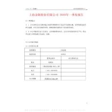 600621_上海金陵_上海金陵股份有限公司_2003年_第一季度报告