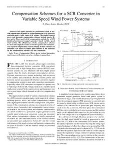 Compensation Schemes for a SCR Converter in Variable Speed Wind Power Systems