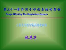 医学课件-作用于呼吸系统的药物