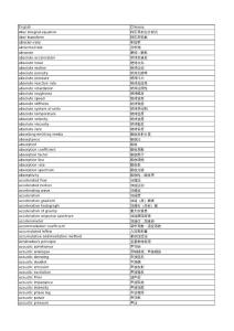 TW 02 力學名詞專業(yè)術(shù)語詞匯