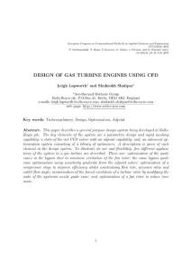 DESIGN OF GAS TURBINE ENGINES USING CFD