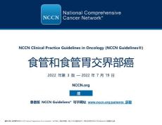 中文版-NCCN臨床實踐指南：食管和食管胃交界部癌（版本3.2022）