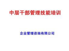 中基层干部管理技能培训