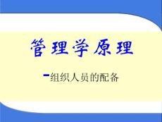 管理学原理-组织人员的配备