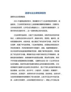 道德与法治—道德与法治课观课报告