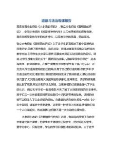 道德与法治—道德与法治观课报告