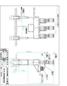 井冈山110KV站间隔设计-ZW7真空断路器（河北威远）安装外形图