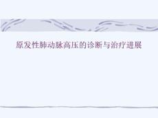 原发性肺动脉高压诊断与治疗进展