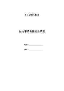 市政工程施工現場觸電應急預案