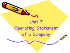 工商管理专业PPT英语课件Unit 7 Operating Statement of a Company