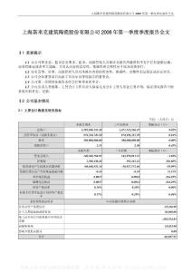 002162_斯米克_上海斯米克建筑陶瓷股份有限公司_2008年_第一季度报告