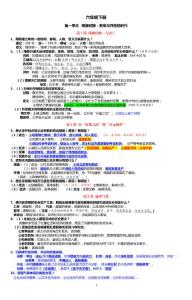 六下歷史知識要點匯編