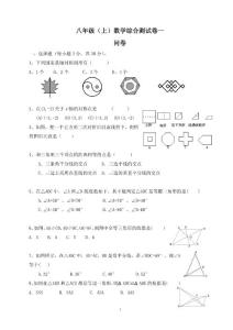 新人教版八年级上数学综合测试题1（第11章至第12章）(1)