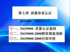 第七章 質(zhì)量體系認證
