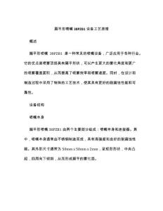 扁平形喷嘴38PZB1设备工艺原理
