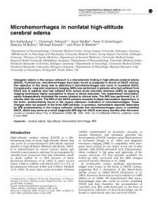 Microhemorrhages in nonfatal high-altitude