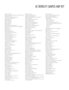 210-UC BERKELEY CAMPUS MAP KEY