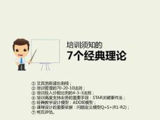 培訓大咖必知的7個經典理論