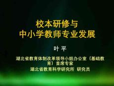 校本研修與中小學(xué)教師專業(yè)發(fā)展講義