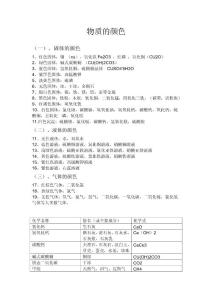 初三化学常见物质_颜色