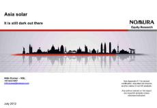 20120728-NOMURA-Asia solar：It is still dark out there-120727