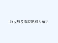 肺大疱及胸腔镜相关知识