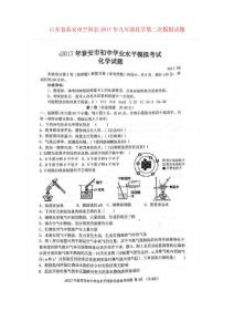 山東省泰安市寧陽縣九年級化學第二次模擬試題(掃描版)
