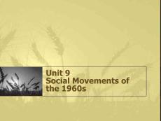 《英语国家社会与文化入门》Unit 9 Social Movements of the 1960s(9P)