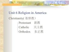 《英语国家社会与文化入门》Unit 6 Religion in America(17P)