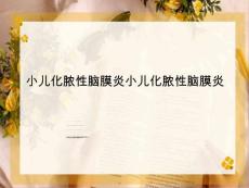 小儿化脓性脑膜炎小儿化脓性脑膜炎课件