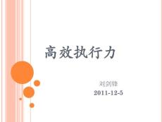 高效执行力
