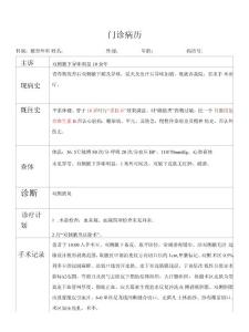 医院病历模板：腋臭