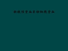 缺铁性贫血巨幼细胞贫血