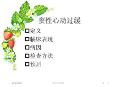 窦性心动过缓培训ppt课件