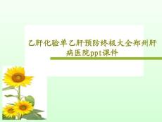 乙肝化验单乙肝预防终极大全课件