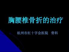 《胸腰椎骨折的治疗》课件