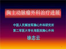 胸主动脉瘤外科治疗进展课件