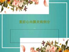 重症心内膜炎病例分课件