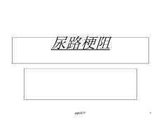 《泌尿外科学》尿路梗阻-课件