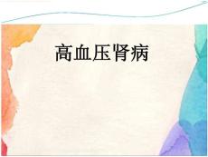 高血压肾病高血压肾病（82页）