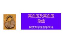 高血压及高血压 急症（39页）