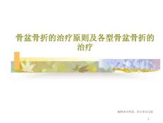 骨盆骨折的治疗原则及各型骨盆骨折的治疗课件