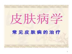 皮肤病学常见皮肤病治疗课件